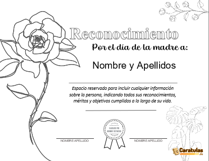 Diploma para mamá en Word Editable Día de la Madre 23 Diploma para mamá en Word Editable Día de la Madre